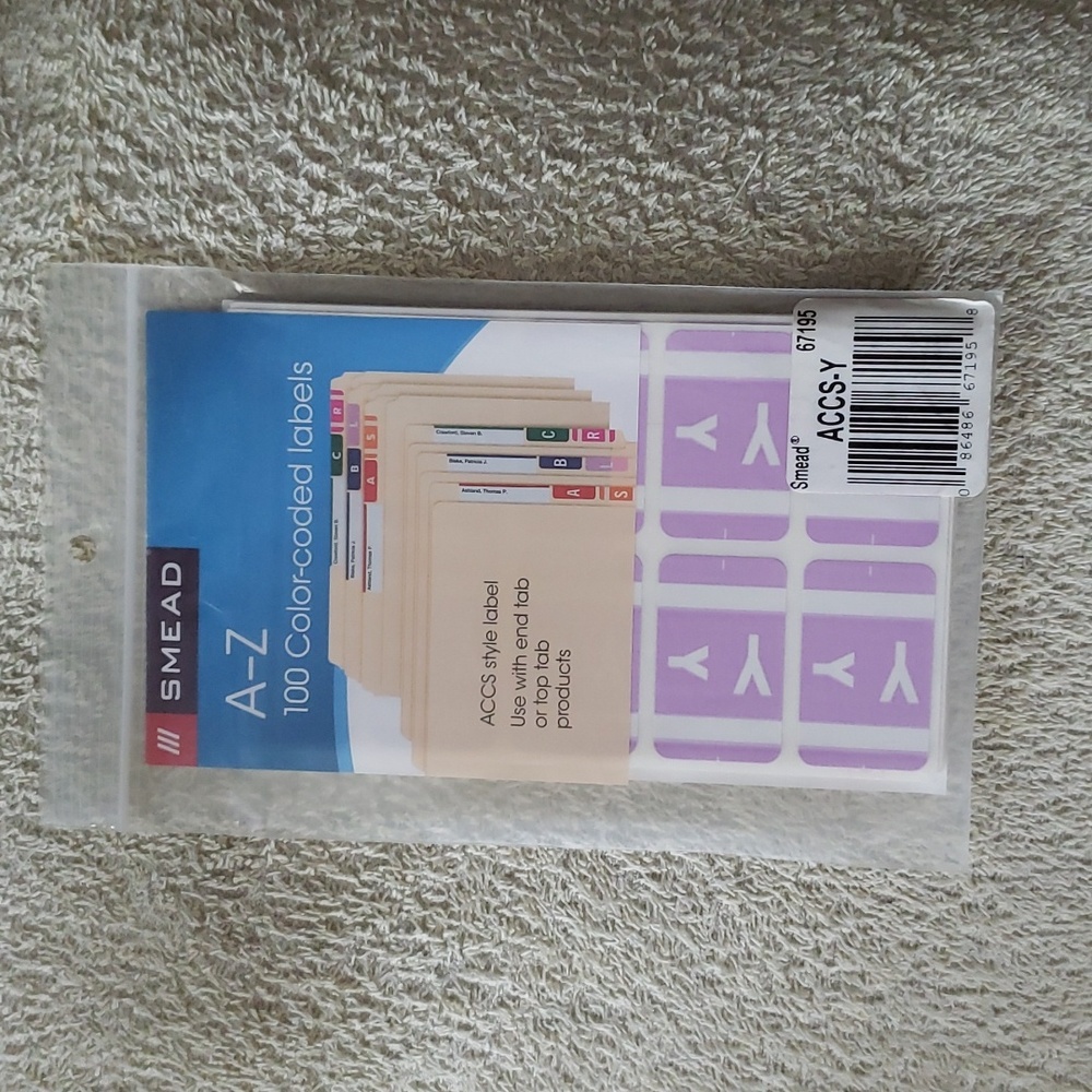 New Smead Color Labels "Y"